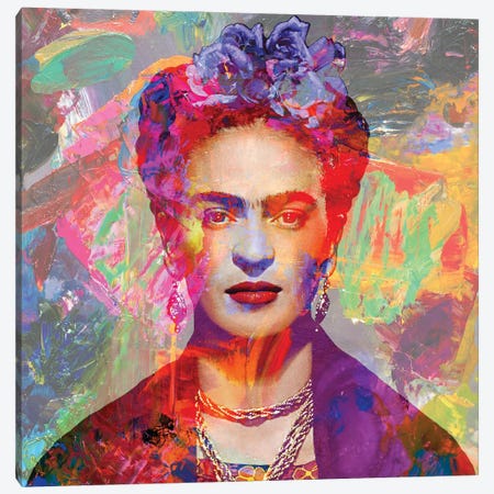 Frida Kahlo V Canvas Print #KVM10} by Karin Vermeer Art Print