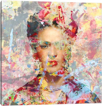 Frida Kahlo VI Canvas Art Print - 3-Piece Street Art