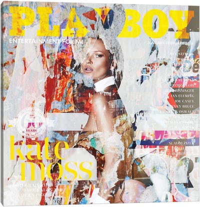 Kate Moss Playboy Canvas Art Print - Karin Vermeer