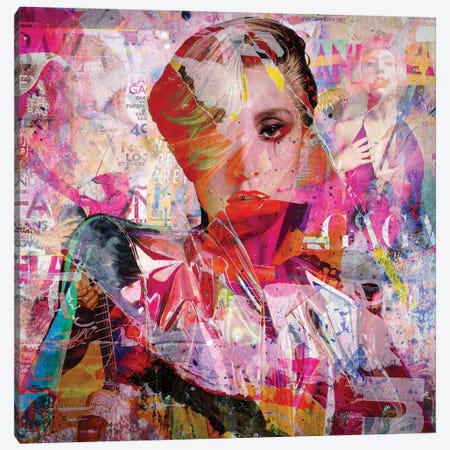 Lady Gaga Canvas Print #KVM16} by Karin Vermeer Canvas Art