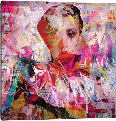 Lady Gaga Canvas Art Print - Karin Vermeer