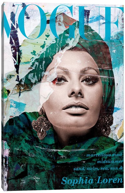 Sophia Loren Canvas Art Print - Vogue Art