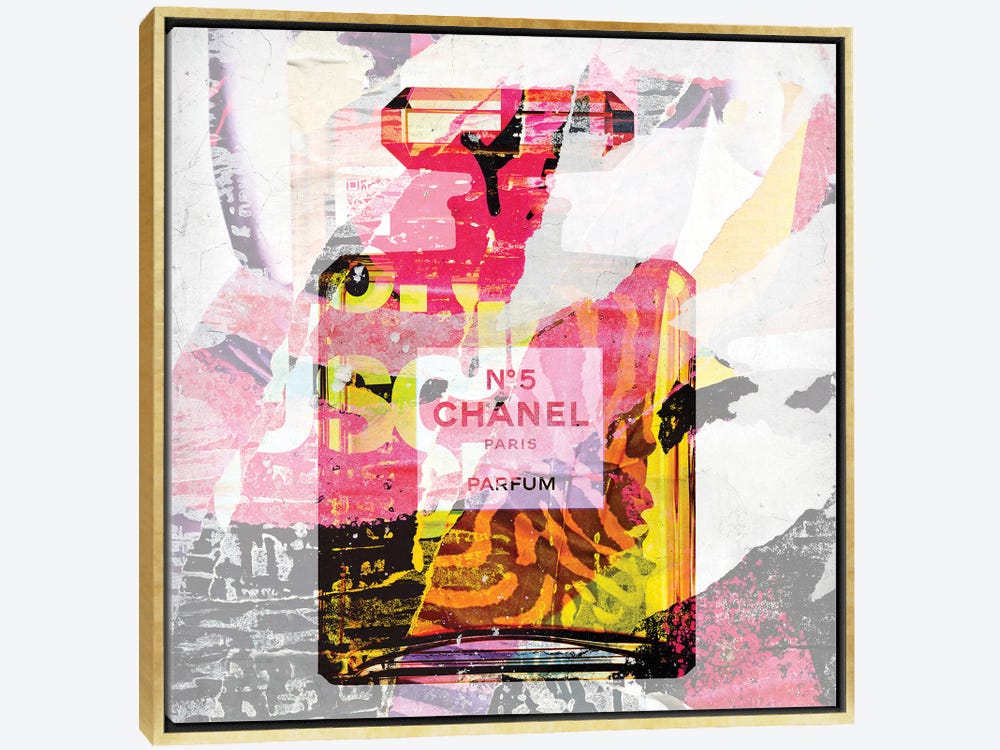 Framed Canvas Art - Chanel No 5 II by Karin Vermeer ( Fashion > Hair & Beauty > Perfume Bottles art) - 18x18 in