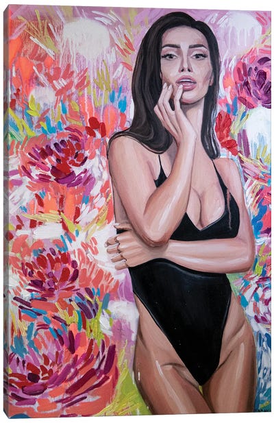 Floral Dream Canvas Art Print - Women's Swimsuit & Bikini Art