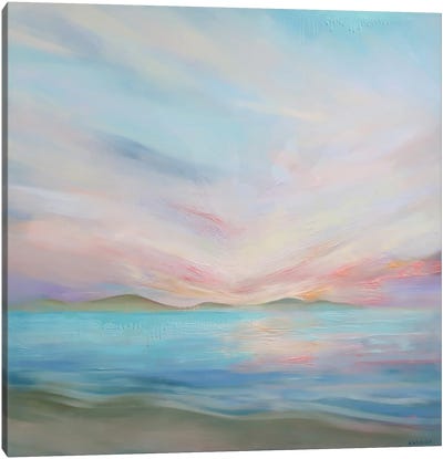 Ocean Tranquility Canvas Art Print - Lake & Ocean Sunrise & Sunset Art