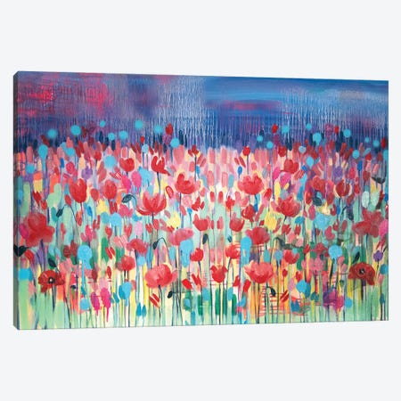Poppies Delight Canvas Print #KVN39} by Nataliia Karavan Canvas Artwork