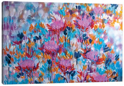 Crazy Bloom Canvas Art Print - Nataliia Karavan