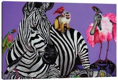 We Make Our Own Families Canvas Art Print - Zebra Art