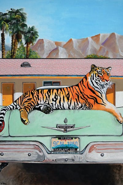 Cally Cat by Kristin Voss framed canvas print