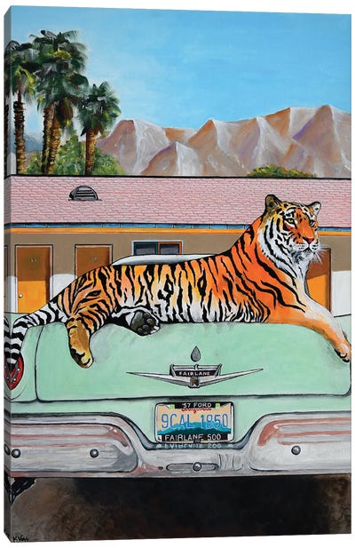 Cally Cat Canvas Art Print - Tiger Art