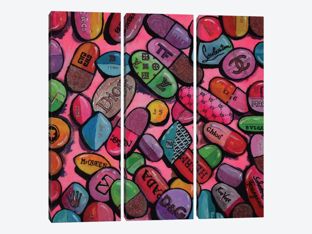 Designer Drugs by Kristin Voss 3-piece Canvas Art