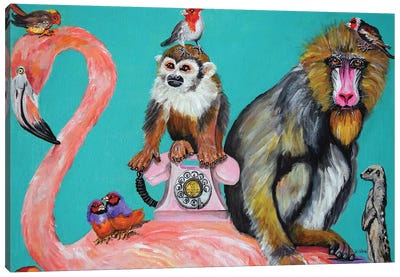 Don't Call Me, I'll Call You Canvas Art Print - Party Animals