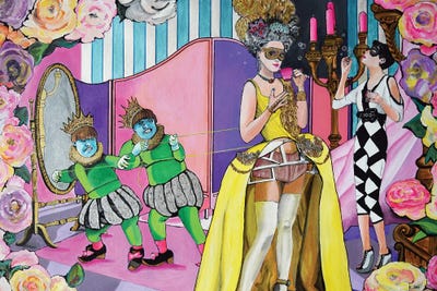 Fitting In by Kristin Voss multi panel art