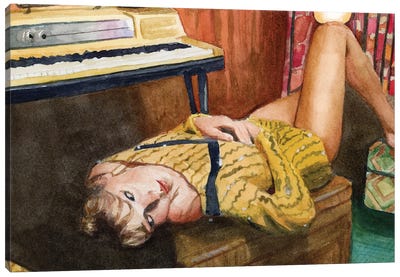 Taylor Swift Jade Midnights Canvas Art Print - Piano Art