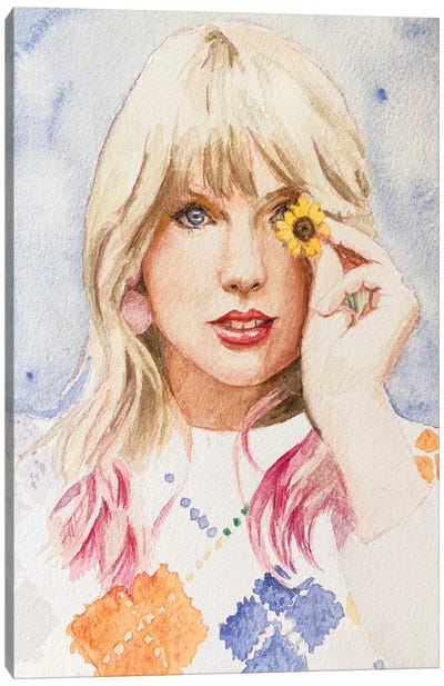 Taylor Swift Bloom Canvas Art Print - Pop Music Art
