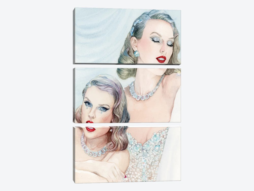 Bejeweled Taylor Swift by Krystal Ward 3-piece Art Print