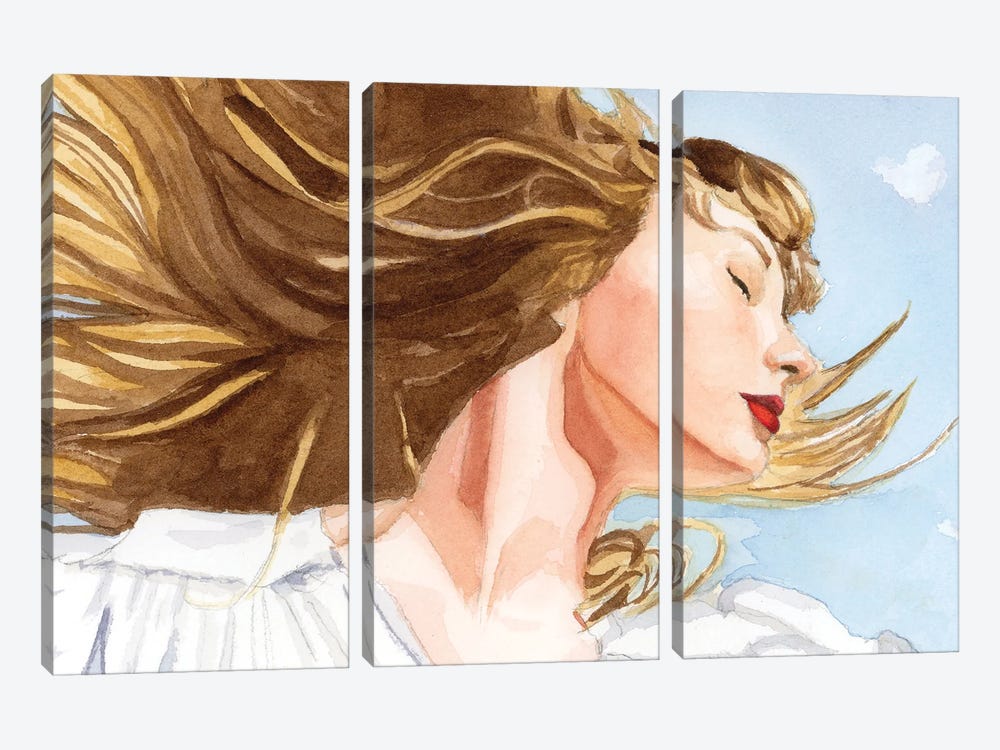 Fearless Taylor Swift by Krystal Ward 3-piece Canvas Print