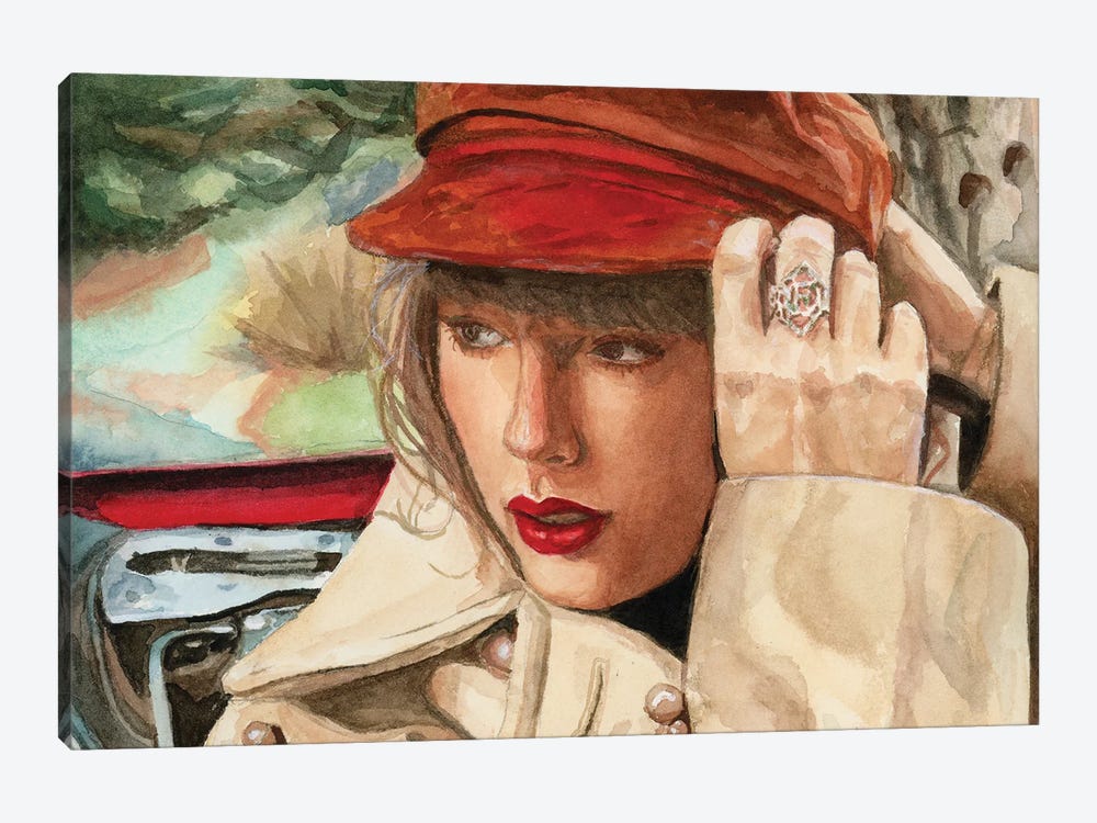Taylor Swift Red by Krystal Ward 1-piece Canvas Artwork