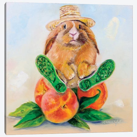 Mr. Easterday's Peaches Canvas Print #KWB19} by Karen Weber Canvas Art Print