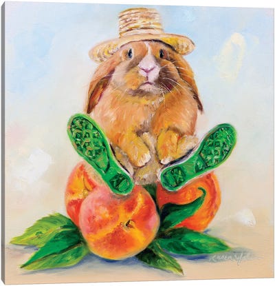 Mr. Easterday's Peaches Canvas Art Print - Karen Weber