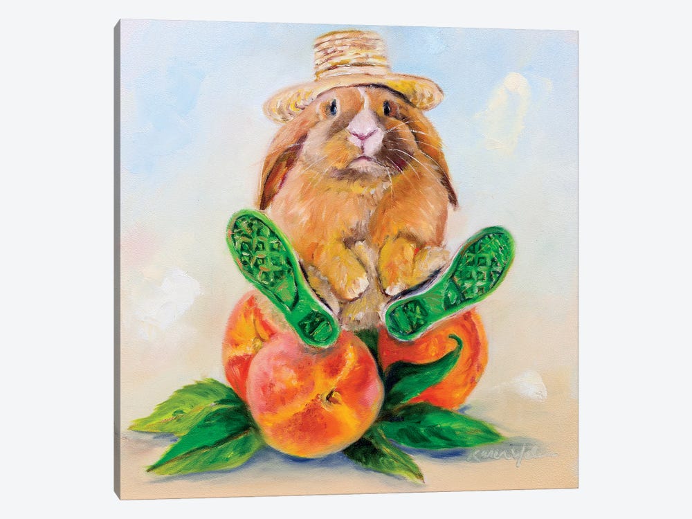 Mr. Easterday's Peaches by Karen Weber 1-piece Canvas Art Print