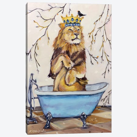 Scrub Like A Lion Canvas Print #KWB24} by Karen Weber Art Print
