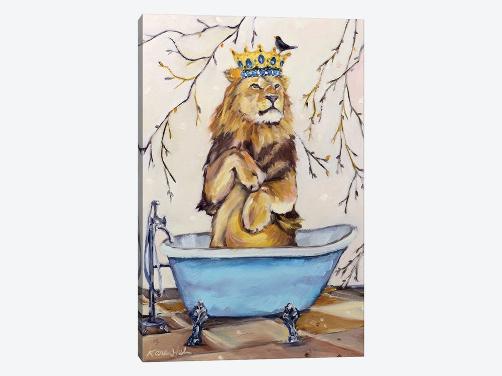 Scrub Like A Lion by Karen Weber 1-piece Canvas Art Print