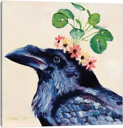 Wisdom And Prosperity Canvas Art Print - Crow Art