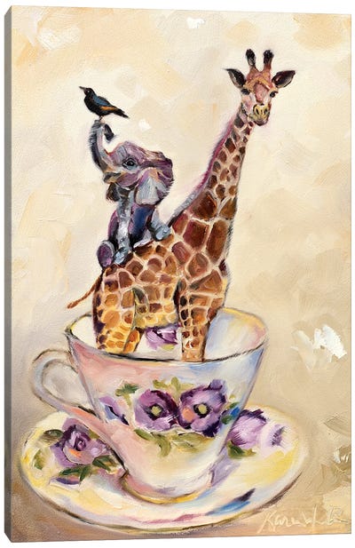Savanna In A Teacup Canvas Art Print - Tea Art