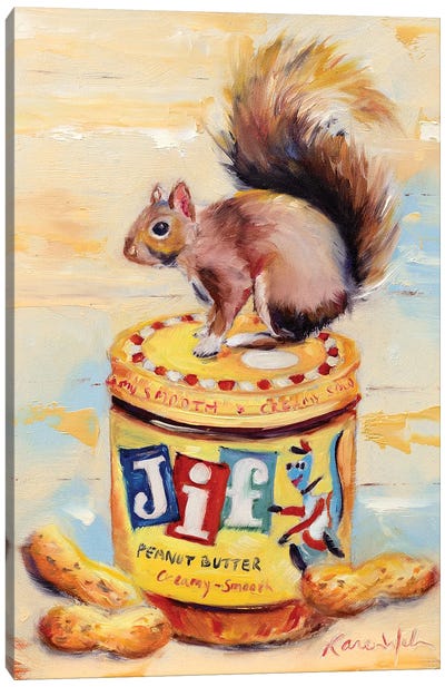 Smooth Operator Canvas Art Print - Squirrel Art