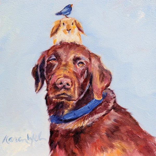 Labrador Retrievers: Happy Birthday by Karen Weber
