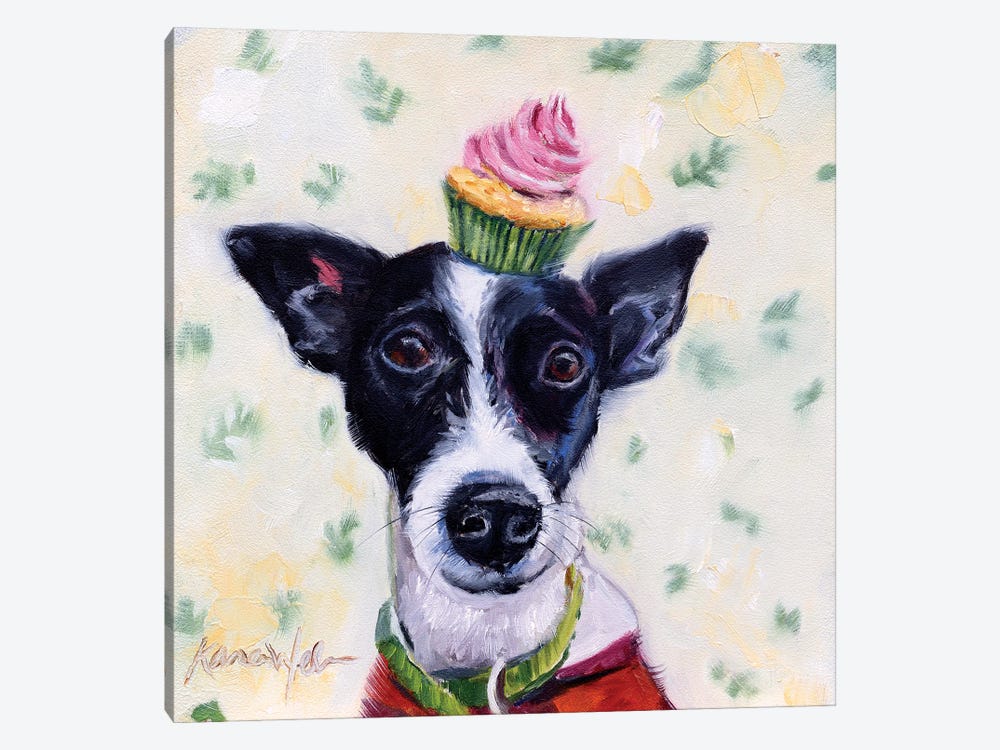 Terrier Confection by Karen Weber 1-piece Canvas Print