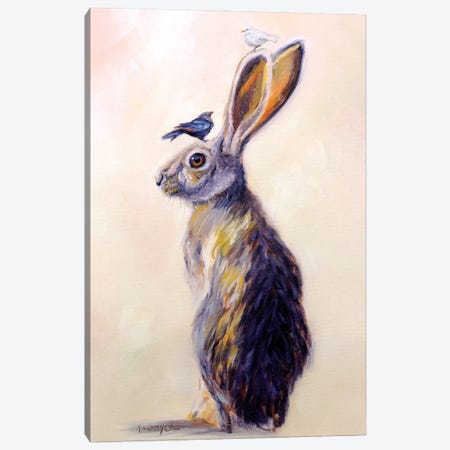 Orren Ellis 'Bunny Eyes II' Framed Watercolor Painting Print on Canvas