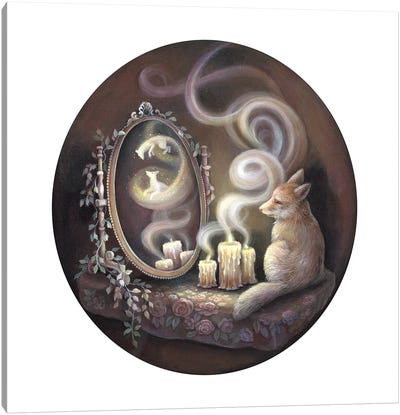 Scrying Mirror Canvas Art Print - Witch Art
