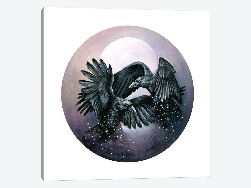 Stardust Ravens by Kimera Wachna 1-piece Canvas Art Print