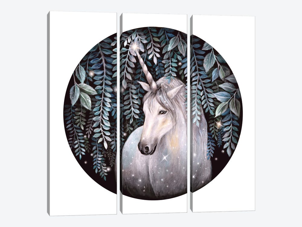 Unicorn by Kimera Wachna 3-piece Canvas Wall Art
