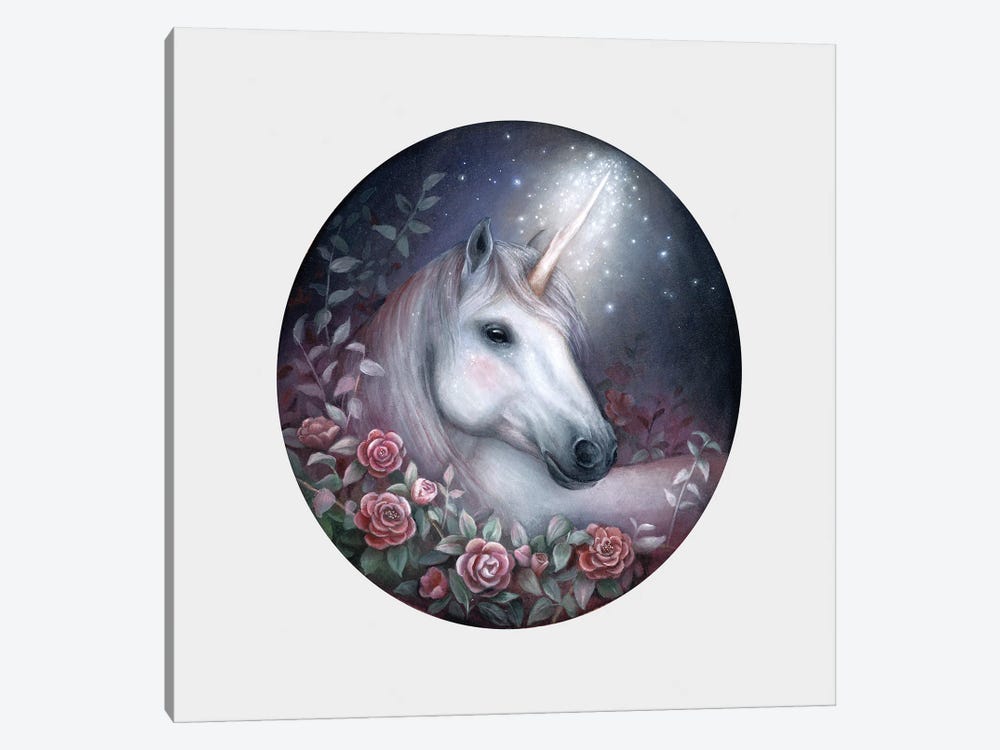 Camellia Unicorn by Kimera Wachna 1-piece Canvas Art Print