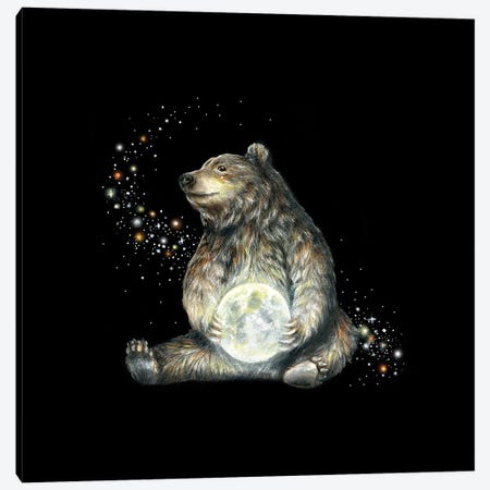 Cosmic Creatures Bear Canvas Print #KWC8} by Kimera Wachna Canvas Artwork