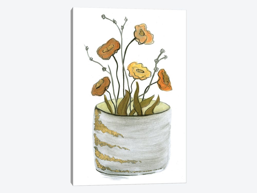 Golden Posies by Kayleigh Wold 1-piece Canvas Artwork
