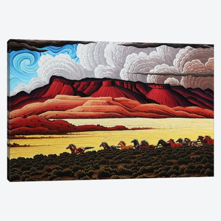 Wild Horses In The Canyonlands Canvas Print #KWG13} by Kim Douglas Wiggins Canvas Wall Art