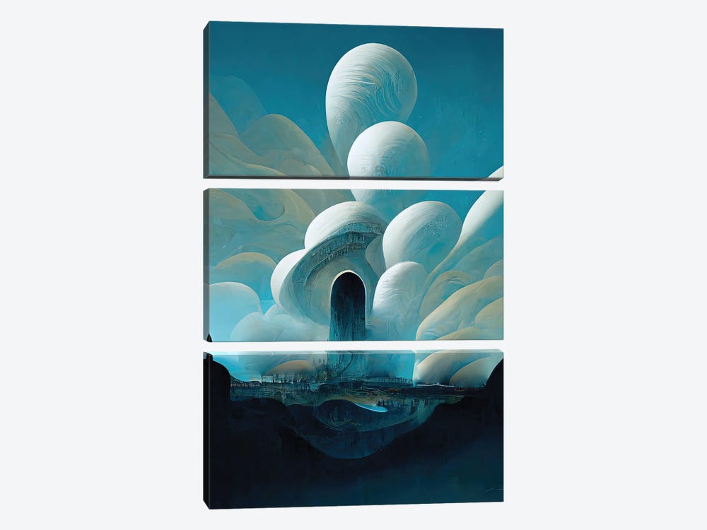 The World Of Illusion IV by Kenwood Huh 3-piece Canvas Artwork
