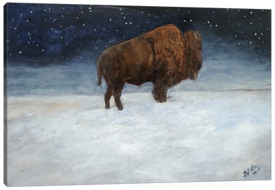Journey Through the Snow I Canvas Art Print - Kathy Winkler
