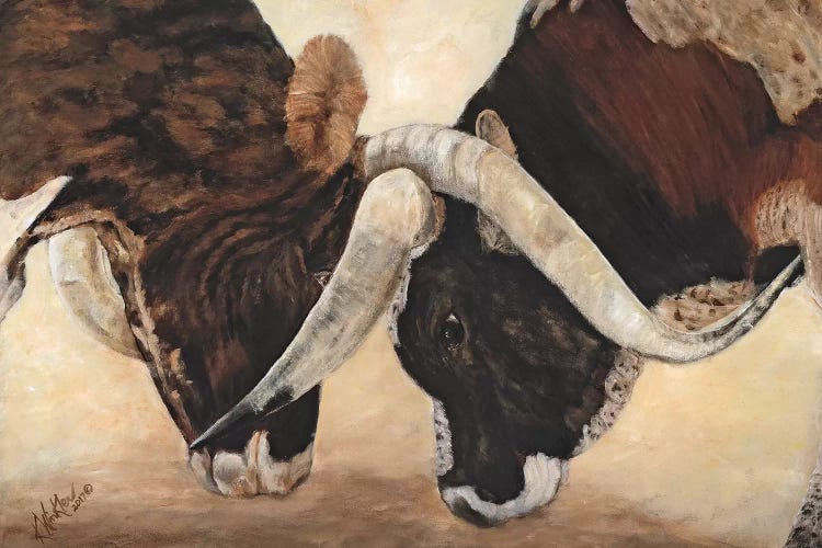 Hook 'em Horns I by Kathy Winkler wall art