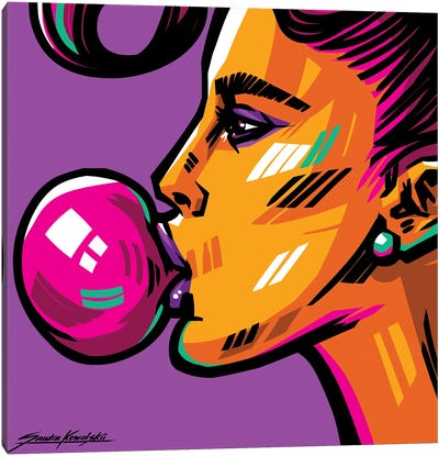 Bubble Gum Canvas Art Print - Sandra Kowalskii