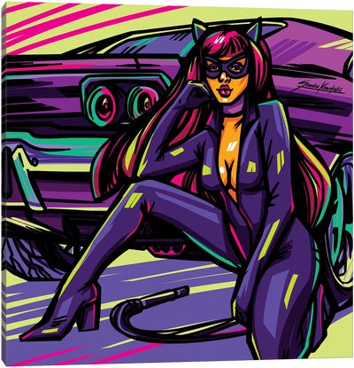 Miss Cat Canvas Art Print - Catwoman