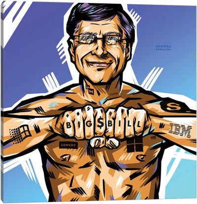 Bill Gates Canvas Art Print - Bill Gates
