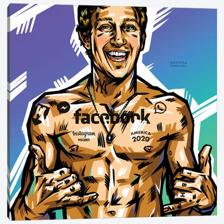 Zuckerberg Canvas Print #KWL86} by Sandra Kowalskii Canvas Print