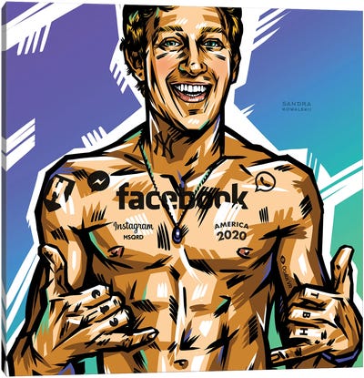 Zuckerberg Canvas Art Print - Marc Zuckerberg
