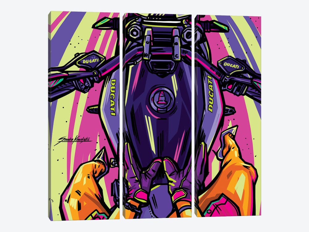 Ducatti by Sandra Kowalskii 3-piece Art Print