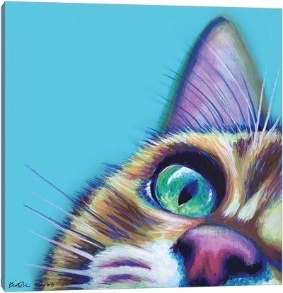 Ginger On Turquoise Canvas Art Print - Kirstin Wood